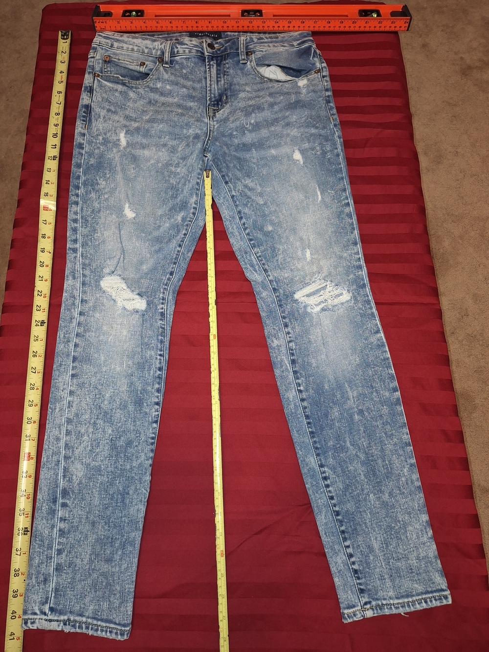 Aeropostale Light Blue Distressed Skinny Jeans